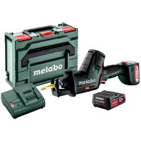 Акумуляторна шабельна пила Metabo PowerMaxx SSE 12 BL у MetaBox із 2 акб Li-Power 12 V 2.0 Ah, з/п LC SC 30