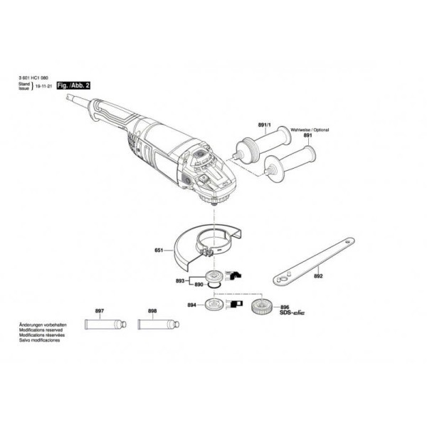 Угловая шлифмашина Bosch GWS 2200, 230 мм с плавным пуском