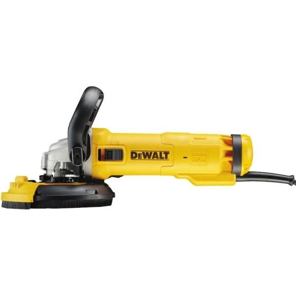 Кутова шліфмашина DeWalt DWE4217KT в кейсі TSTAK з боковою рукояткою, кожухом-адаптером і алмазною чашею