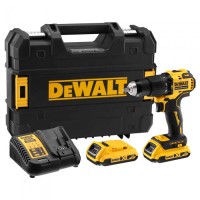 Аккумуляторная ударная дрель-шуруповерт DeWALT DCD709D2T бесщеточная, 2 акб 2 Ah, з/у, в чемодане TSTAK