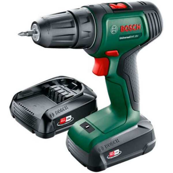 Аккумуляторная дрель-шуруповерт Bosch UniversalDrill 18V в чемодане с 2 акб PBA 18V 1.5Ah W-A и з/у AL 1810 CV