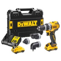 Акумуляторний дриль-шуруповерт DeWALT DCD703L2T безщітковий, зі змінними насадками, 2 акб 3 Ah, з/п, в валізі TSTAK
