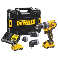 Акумуляторний дриль-шуруповерт DeWALT DCD703L2T безщітковий, зі змінними насадками, 2 акб 3 Ah, з/п, в валізі TSTAK