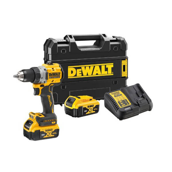Дриль-шурупокрут акумуляторний DeWALT DCD800P2T, 2 акб 18 В XR Li-Ion по 5.0 Ah, з/п, кейс