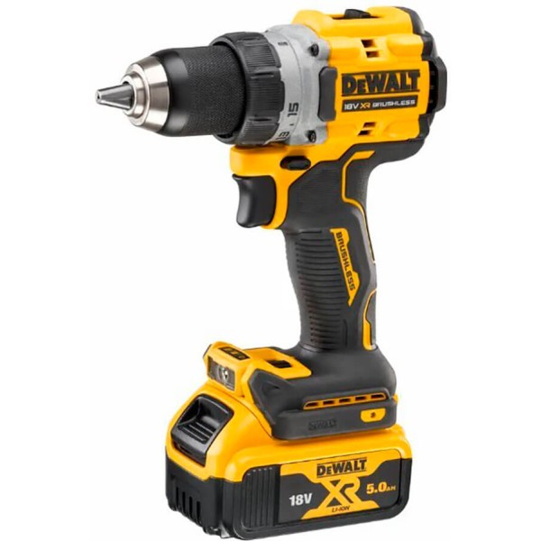 Дриль-шурупокрут акумуляторний DeWALT DCD800P2T, 2 акб 18 В XR Li-Ion по 5.0 Ah, з/п, кейс
