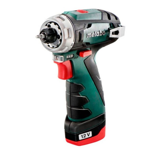 Аккумуляторная дрель-шуруповерт Metabo PowerMaxx BS, 2 акб 2.0 Ah, LC 40, сумка + набор бит 15 шт
