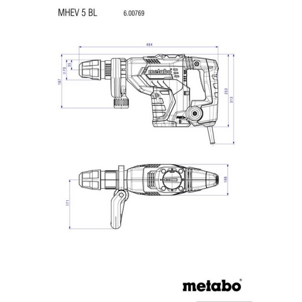 Отбойный молоток Metabo MHEV 5 BL