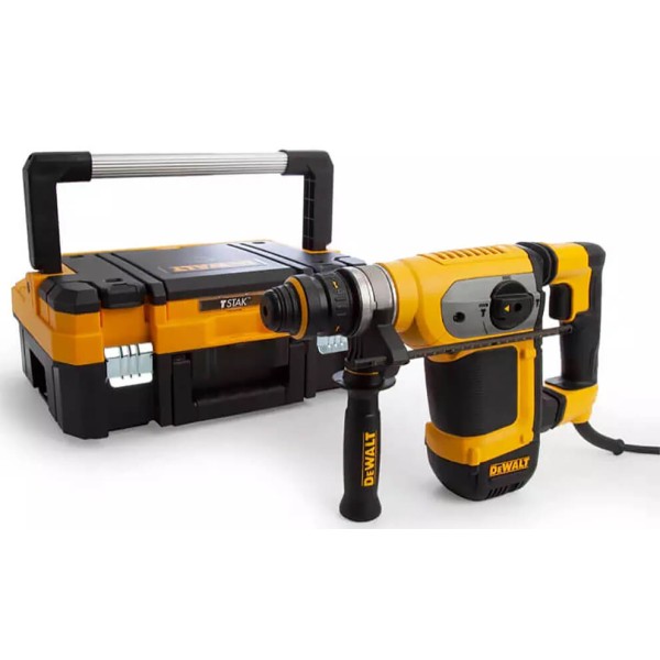 Перфоратор DeWalt D25417KT у кейсі з аксесуарами