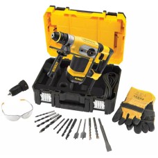 Перфоратор DeWalt D25417KT у кейсі з аксесуарами