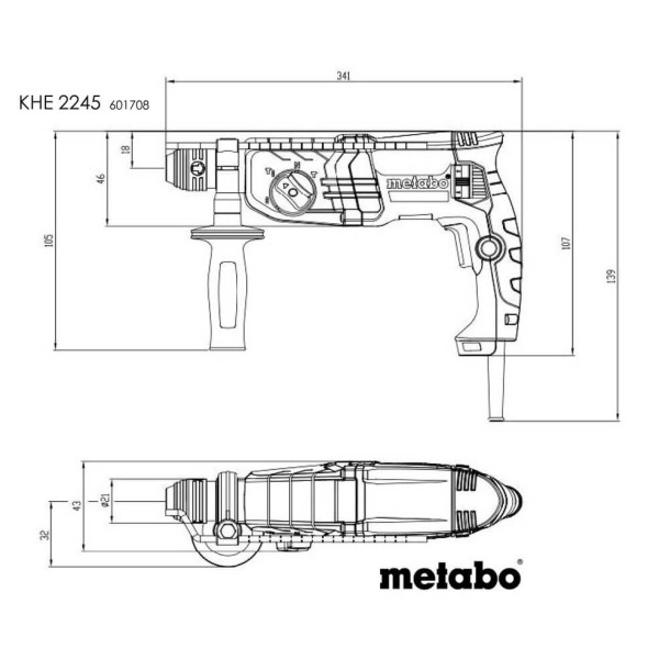 Перфоратор Metabo KHE 2245