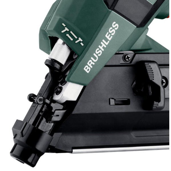 Акумуляторний цвяхозабивач Metabo NFR 18 LTX 90 BL із 2 акб 18V LIHD 4Ah і з/п ASC 145 в MetaBox 340