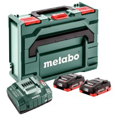 Базовый комплект Metabo 2 аккум. LiHD 4,0 Ah + ASC 145 + metaBOX 145