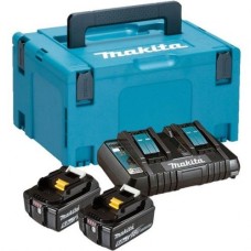 Набір з 2 акумуляторів LXT Makita BL1850B 18V 5 Аh, з/п DC18RD, кейс Makpac
