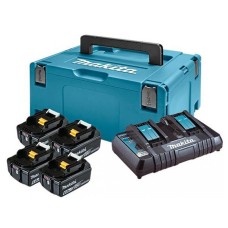 Набір із 4 акумуляторів LXT Makita BL1860B 18 В, з/п DC18RD у кейсі
