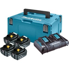 Набір з 4 акумуляторів LXT Makita BL1850B 18 В 5 Аh, з/п DC18RD, кейс