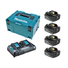 Набір з 4 акумуляторів LXT Makita BL1850B 18 В 5 Аh, з/п DC18RD, кейс