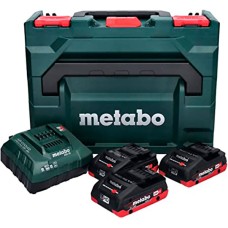 Базовый комплект Metabo 3 акб LiHD на 4.0 Ah с з/у ASC 55 в кейсе MetaBox 145