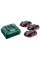 Базовый комплект Metabo 3 акб LiHD на 4.0 Ah с з/у ASC 55 в кейсе MetaBox 145