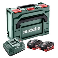 Базовый комплект Metabo LiHD 2х10.0 Ah, з/у ASC 145, кейс MetaBox 145