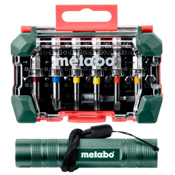 Набор бит Metabo SP, 29 шт + фонарик