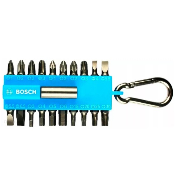 Набір насадок Bosch для загвинчування з карабіном (голубий), 21 шт.