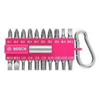Набір насадок Bosch для загвинчування з карабіном (рожевий), 21 шт.