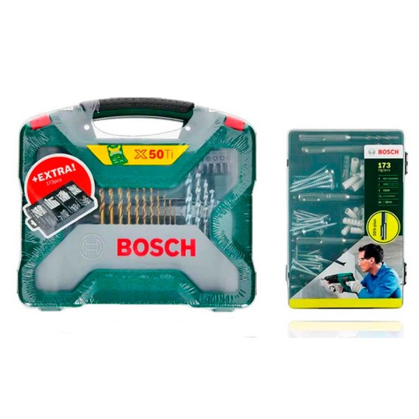 Набор принадлежностей Bosch X-Line 50 с набором креплений, 173 шт
