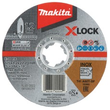 Отрезной диск по стали плоский Makita X-LOCK 125x1,2x22,23