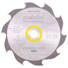 Пильный диск Metabo 160x20 мм, 10 WZ