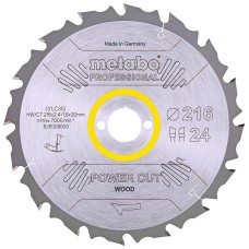 Пильный диск Metabo HW/CT, 216x2,4х30 мм, 24 WZ 5°