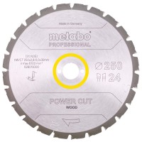 Пильный диск Metabo HW/CT, 250x2,8х30 мм, 24 WZ 3°