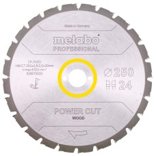 Пильный диск Metabo HW/CT, 250x2,8х30 мм, 24 WZ 3°