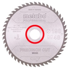 Пильный диск Metabo HW/CT, 190x2,2х30 мм, 48 WZ 15°