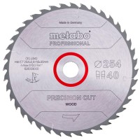 Пильный диск Metabo HW/CT, 254x2,4х30 мм, 40 WZ 20°