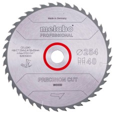 Пильный диск Metabo HW/CT, 254x2,4х30 мм, 40 WZ 20°