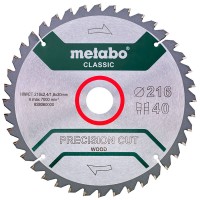 Пильный диск Metabo HW/CT, 216x2,4х30 мм, 40 WZ 25°