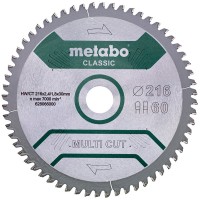 Пильный диск Metabo HW/CT, 216x2,4х30 мм, 60 FZ/TZ 5°