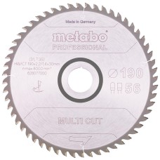 Пильный диск Metabo HW/CT, 190x2,2х30 мм, 56 FZ/TZ 8°