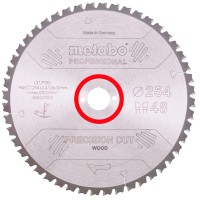 Пильный диск Metabo HW/CT, 254x2,4х30 мм, 48 WZ 5°
