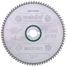 Пильный диск Metabo HW/CT, 254x2,4х30 мм, 80 FZ/TZ 5°