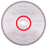 Пильный диск Metabo HW/CT, 305x2,4х30 мм, 84 WZ 5°