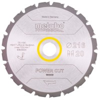 Пильный диск Metabo HW/CT, 216x2,4х30 мм, 20 WZ 5°