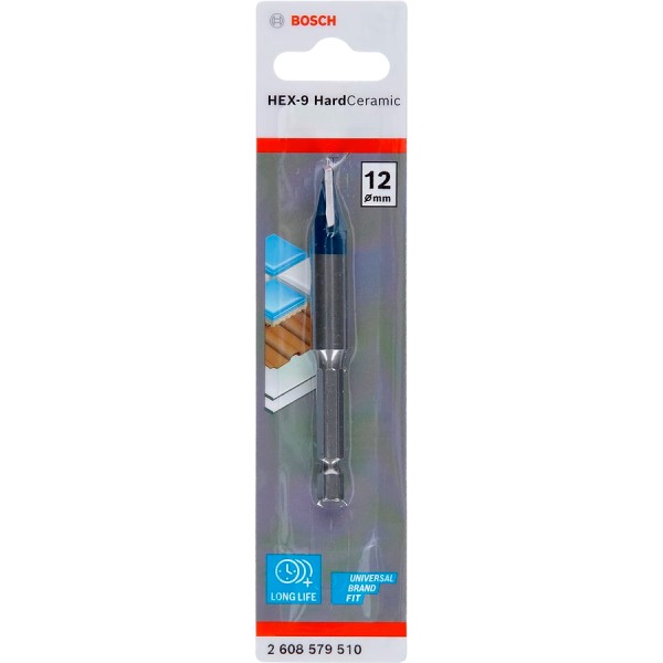 Сверло по стеклу и керамике Bosch HEX-9 HardCeramic 12x90 мм