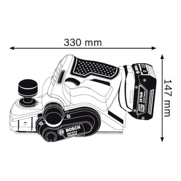 Рубанок аккумуляторный Bosch GHO 18 V-LI Professional Solo