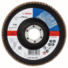 Пелюстковий шліфкруг Bosch Standard for Metal, 125×22,23 мм, К40