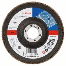 Пелюстковий шліфкруг Bosch Standard for Metal, 125×22,23 мм, К80