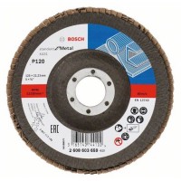 Пелюстковий шліфкруг Bosch Standard for Metal, 125×22,23 мм, К120