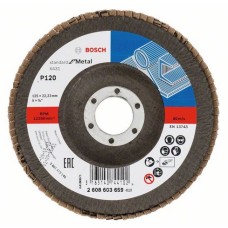 Пелюстковий шліфкруг Bosch Standard for Metal, 125×22,23 мм, К120