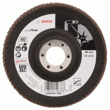 Пелюстковий шліфкруг Bosch Best for Inox, X581, 125×22,23 мм, К40