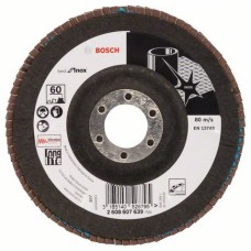 Пелюстковий шліфкруг Bosch Best for Inox, X581, 125×22,23 мм, К60